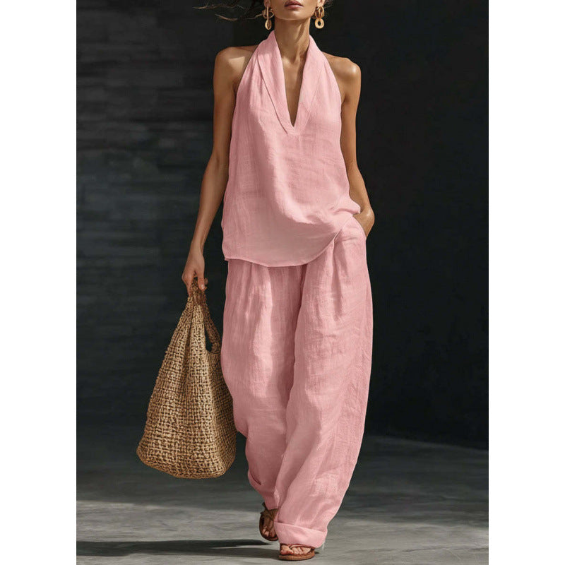 Women's Halter Neck Casual Set