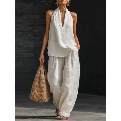 Women's Halter Neck Casual Set