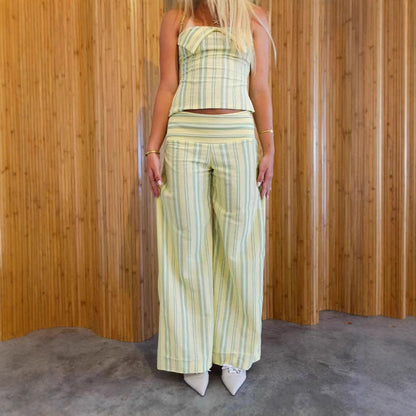 Women's halter top and long pants