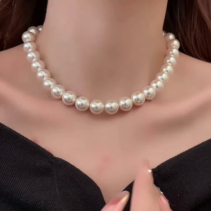 Women's High Brightness Glass Pearl Necklace