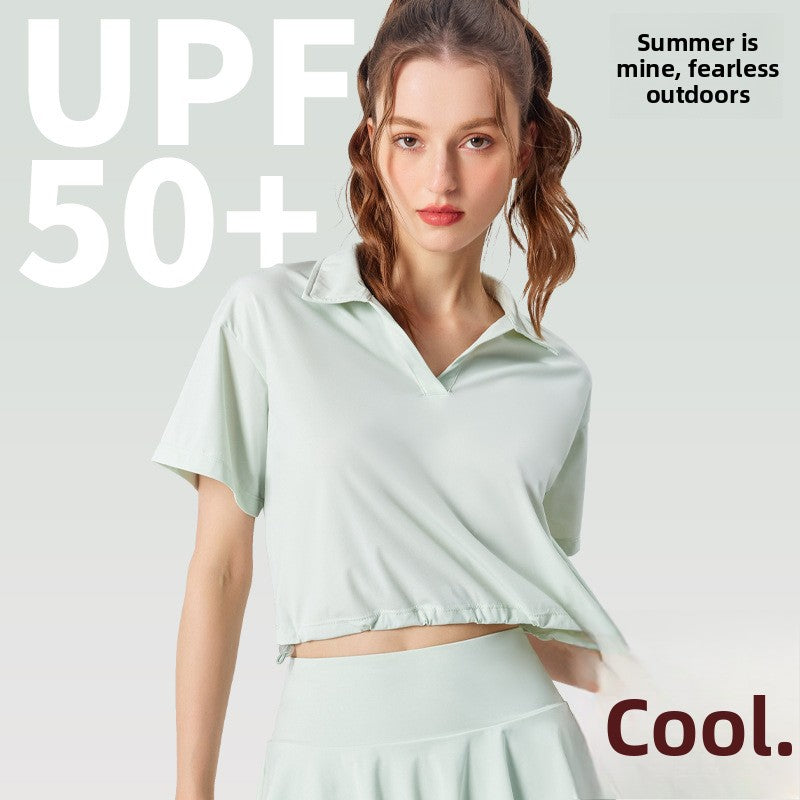 Women's High Collar Quick-Dry Fitness T-Shirt