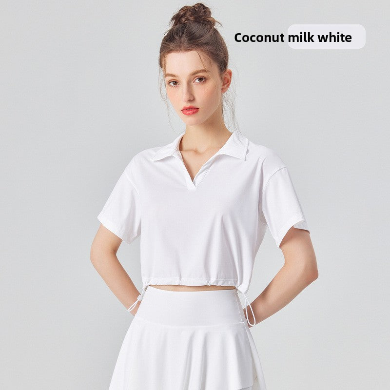 Women's High Collar Quick-Dry Fitness T-Shirt