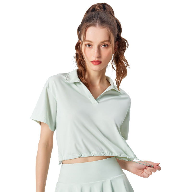 Women's High Collar Quick-Dry Fitness T-Shirt