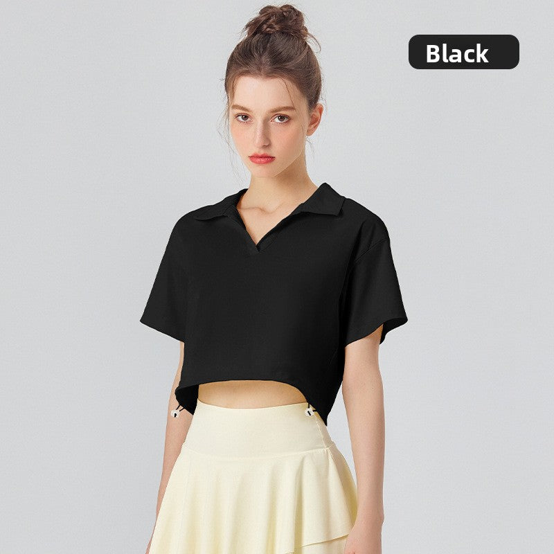 Women's High Collar Quick-Dry Fitness T-Shirt