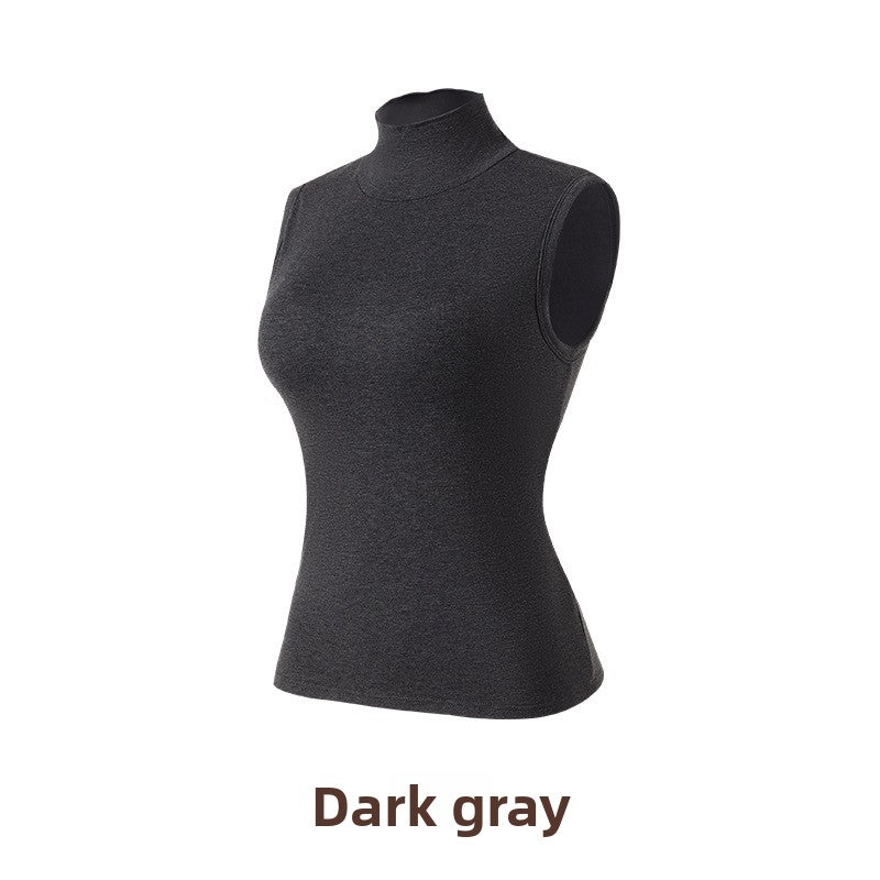 Women's High-Neck Warm Velvet Vest