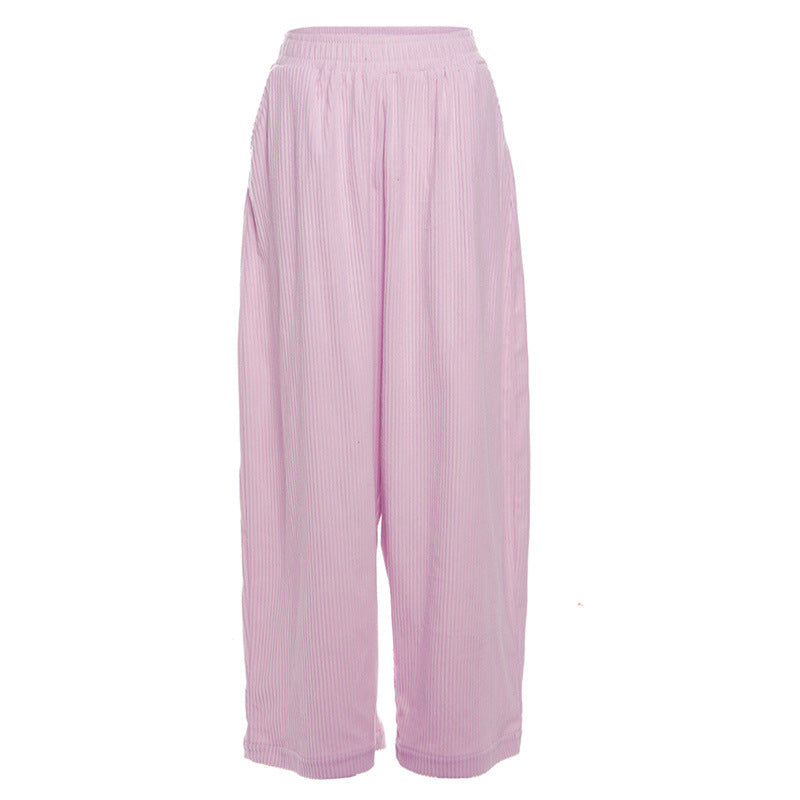 Women's High Waist Loose Straight Casual Pants