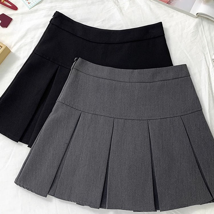 Women's High Waist Pleated Skirt