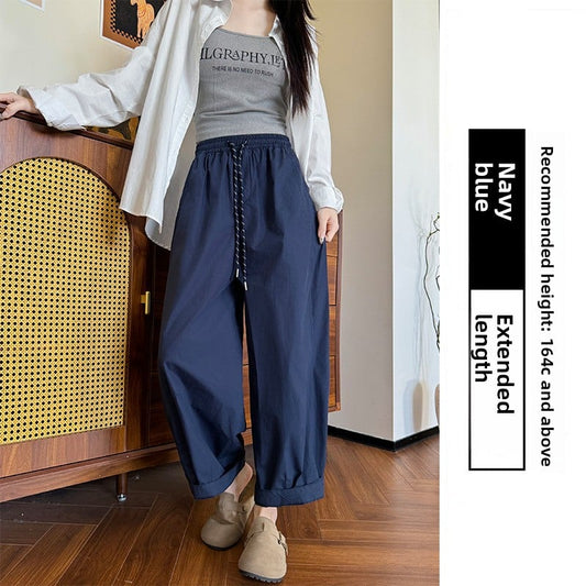 Women's High Waist Slim-fit Cropped Wide Leg Casual Pants