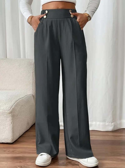 Women's High Waist Straight Casual Pants