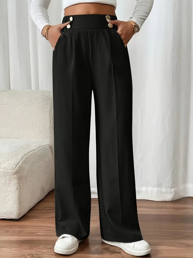 Women's High Waist Straight Casual Pants