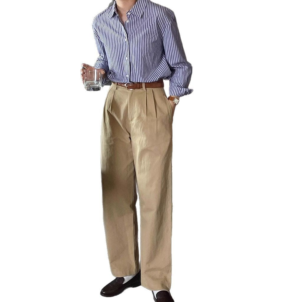 Women's High Waist Straight Leg Casual Pants