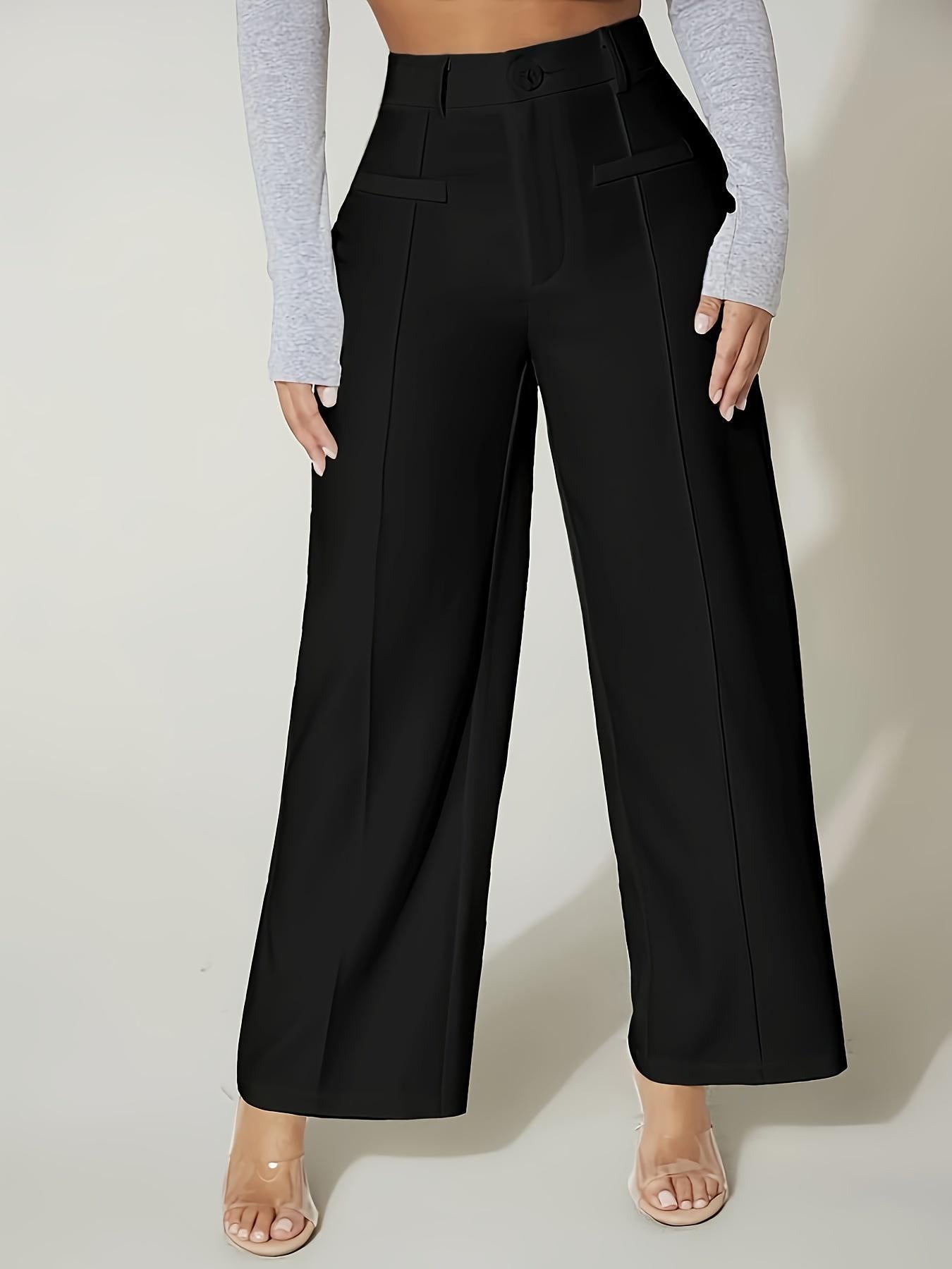 Women's High Waist Straight-Leg Casual Pants