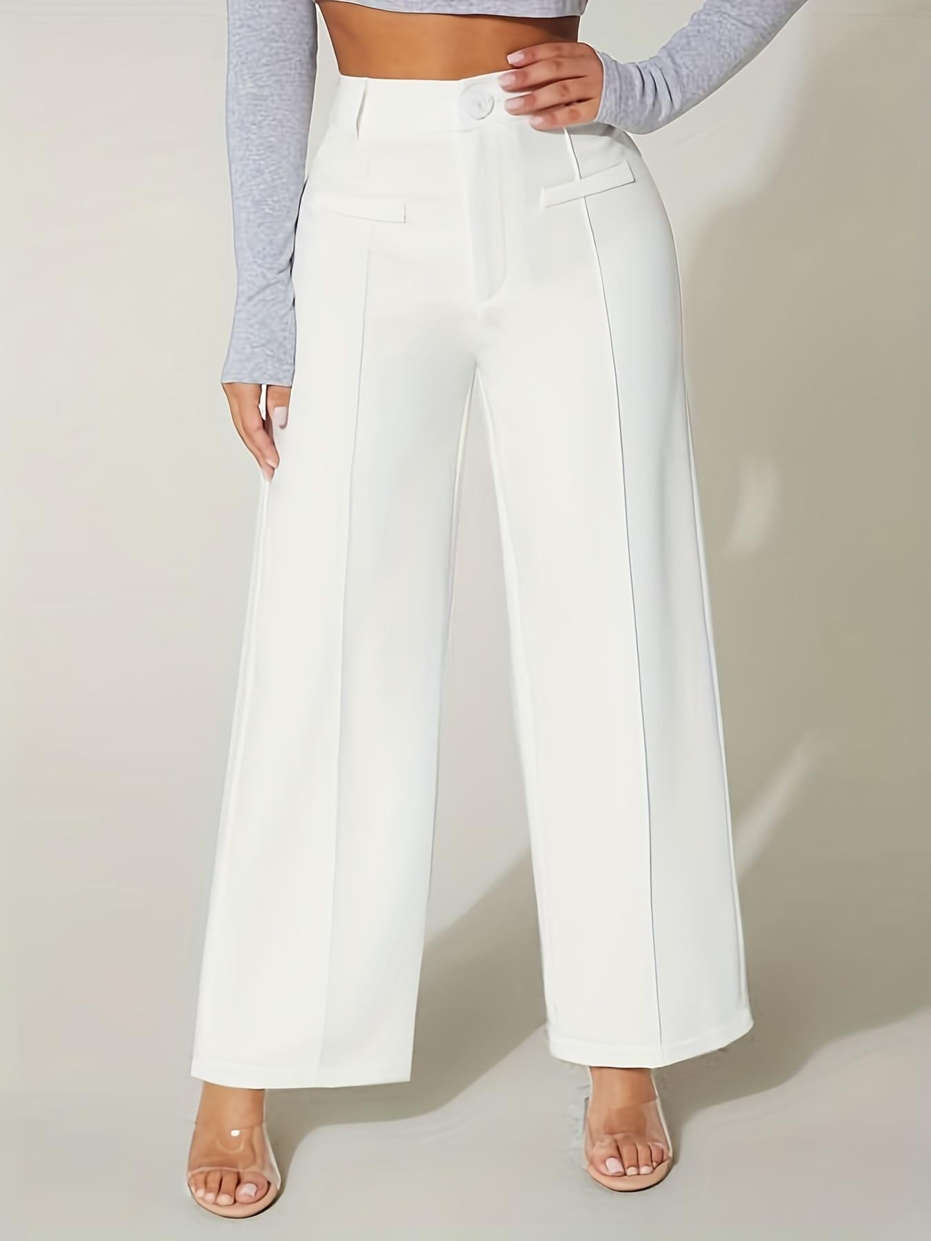 Women's High Waist Straight-Leg Casual Pants