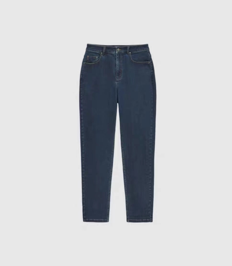 Women's High Waist Straight Leg Cropped Jeans