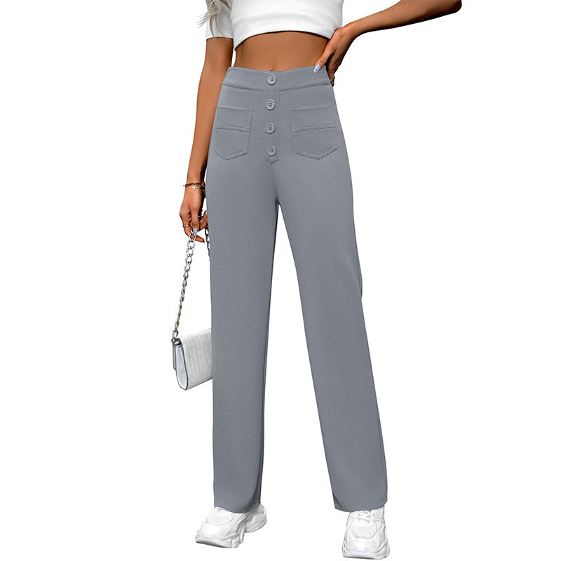 Women's High Waist Wide Leg Casual Pants