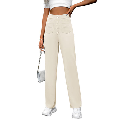 Women's High Waist Wide Leg Casual Pants