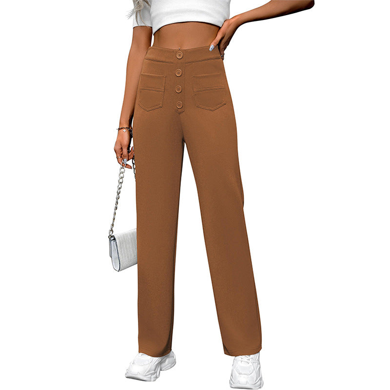 Women's High Waist Wide Leg Casual Pants
