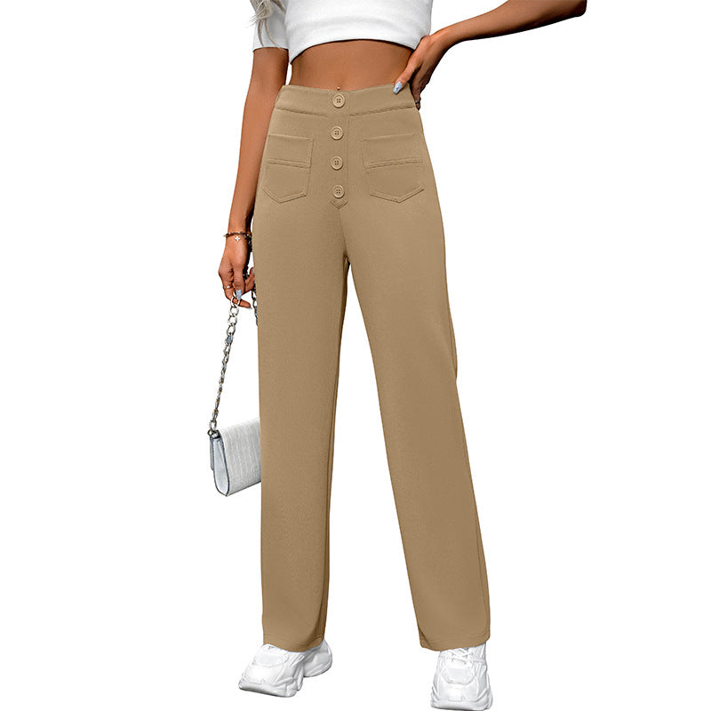Women's High Waist Wide Leg Casual Pants