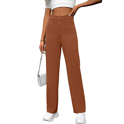 Women's High Waist Wide Leg Casual Pants