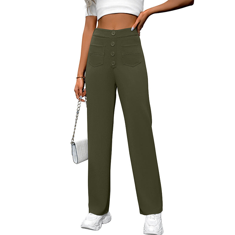 Women's High Waist Wide Leg Casual Pants