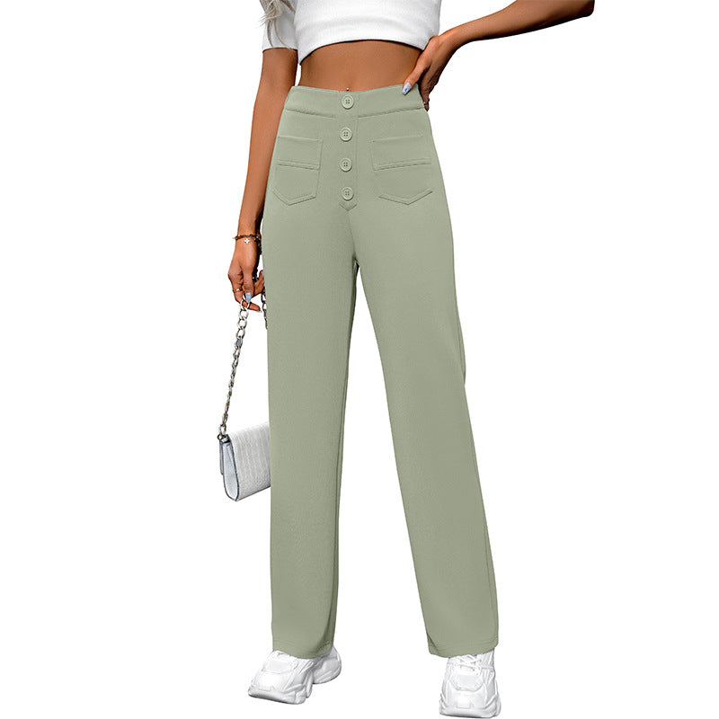 Women's High Waist Wide Leg Casual Pants