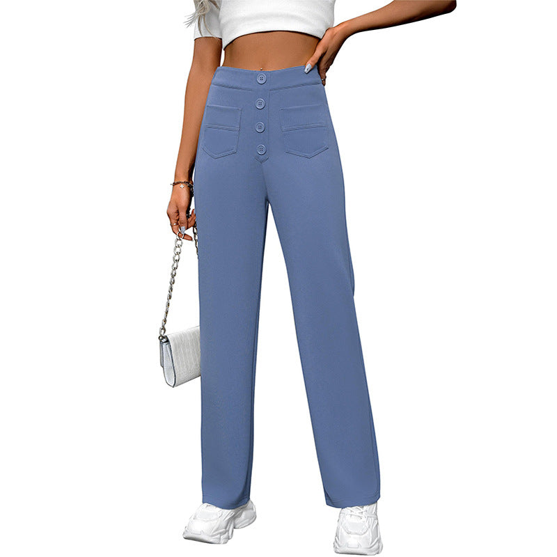 Women's High Waist Wide Leg Casual Pants