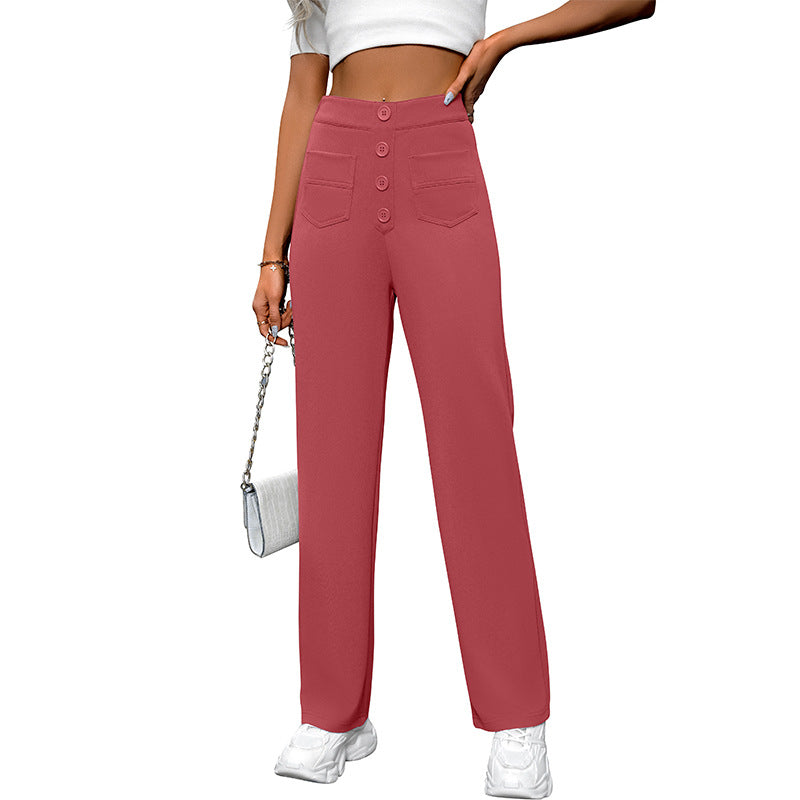 Women's High Waist Wide Leg Casual Pants