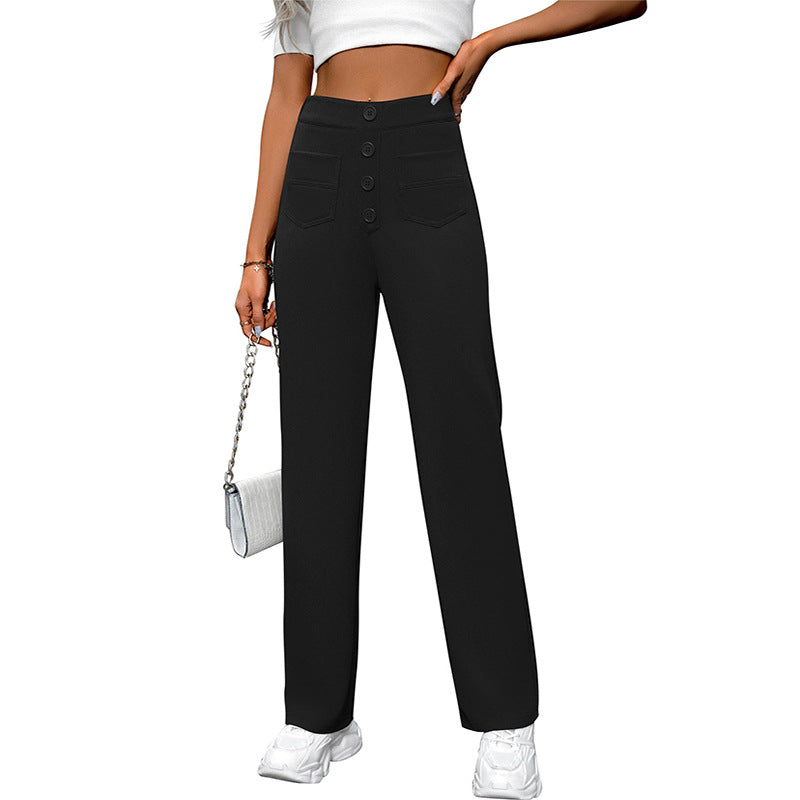 Women's High Waist Wide Leg Casual Pants