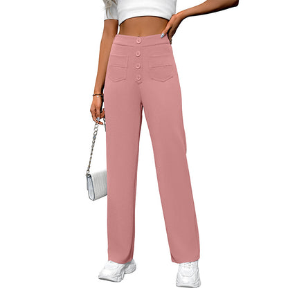 Women's High Waist Wide Leg Casual Pants