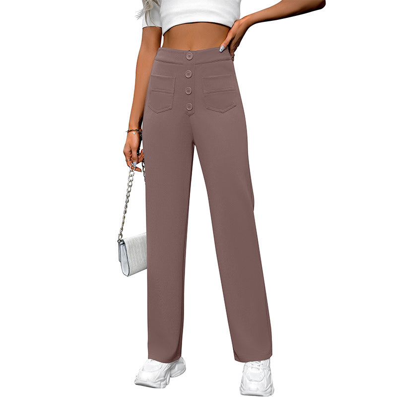 Women's High Waist Wide Leg Casual Pants