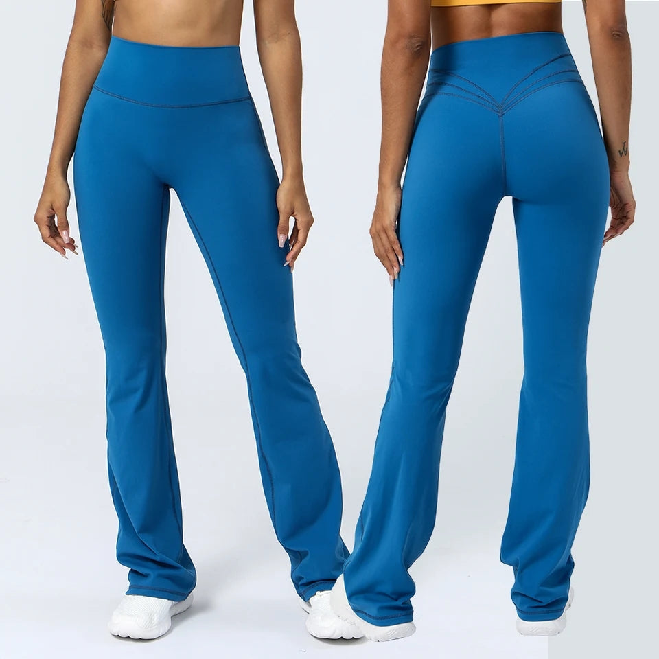 Women's High Waist Yoga Flare Leggings for Dance and Fitness