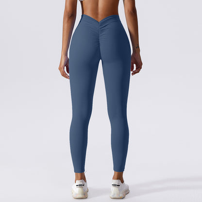 Women's High Waist Yoga Pants with V-Cut Design