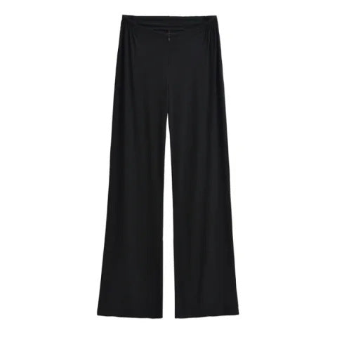 Women's High Waisted Cotton Straight Leg Pants
