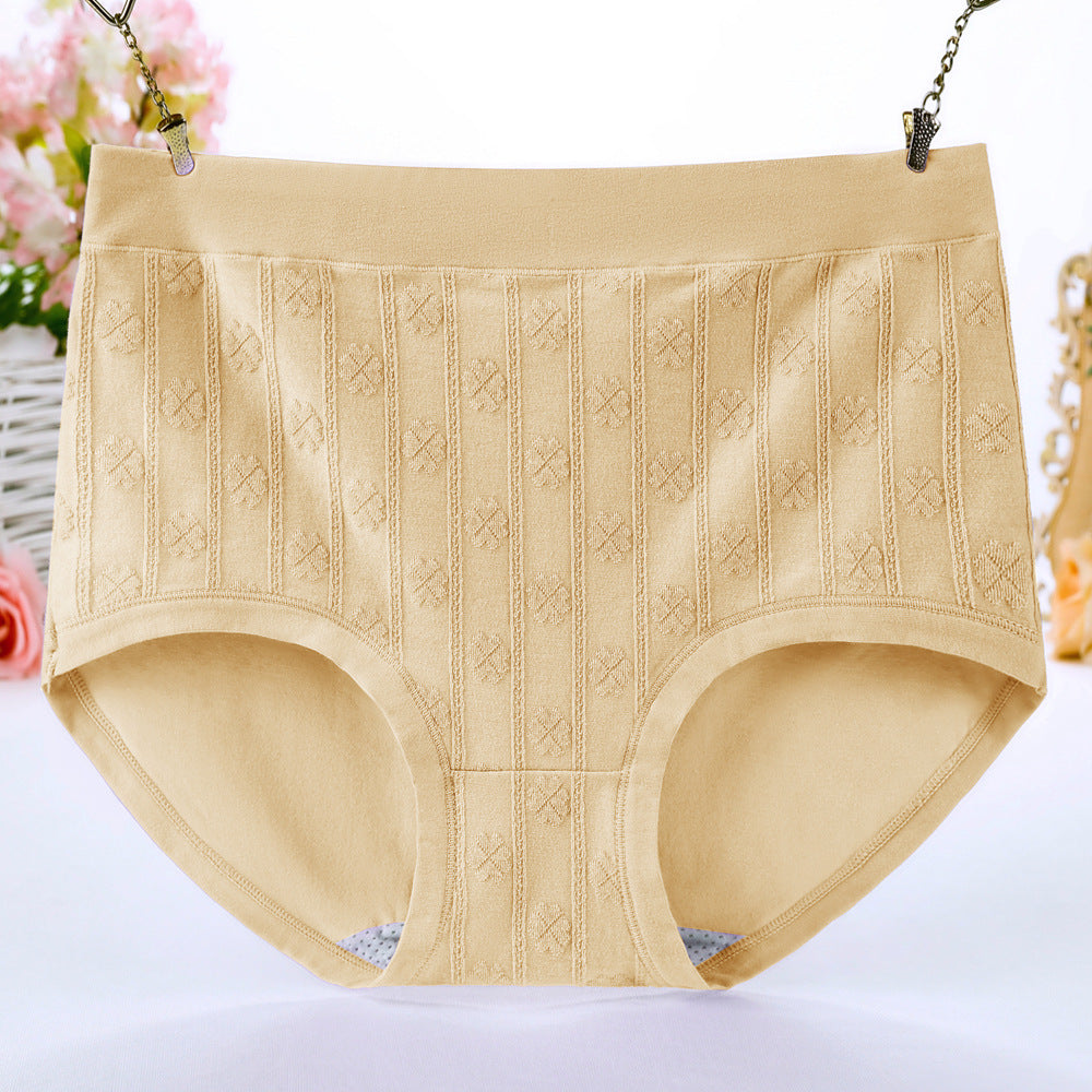 Women's high-waisted pure cotton underpants