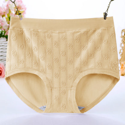 Women's high-waisted pure cotton underpants