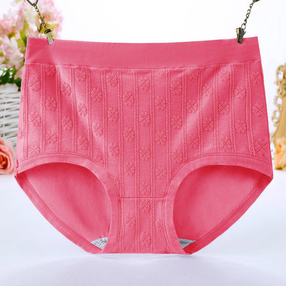 Women's high-waisted pure cotton underpants