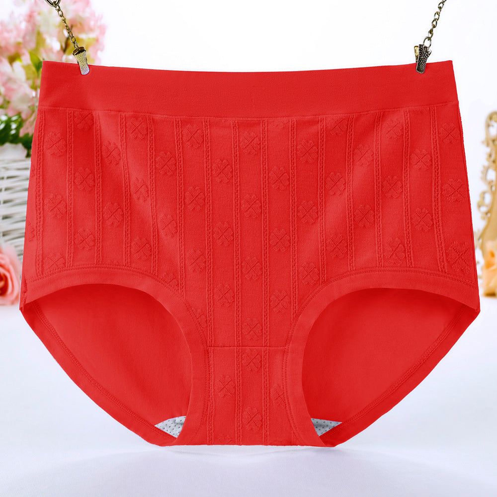 Women's high-waisted pure cotton underpants