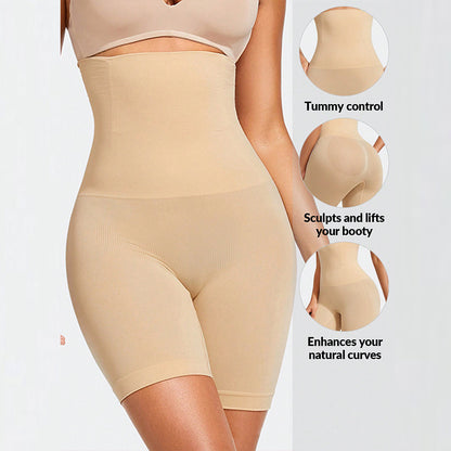 Women's high-waisted shaping pants with abdominal support