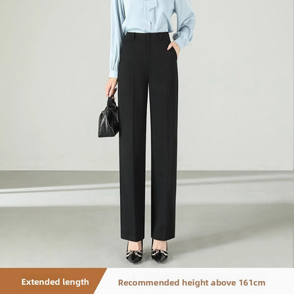 Women's High-Waisted Straight Suit Pants