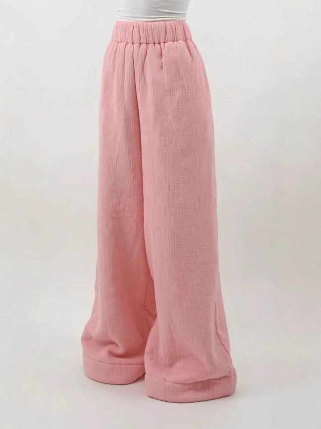 Women's High-Waisted Wide-Leg Casual Pants