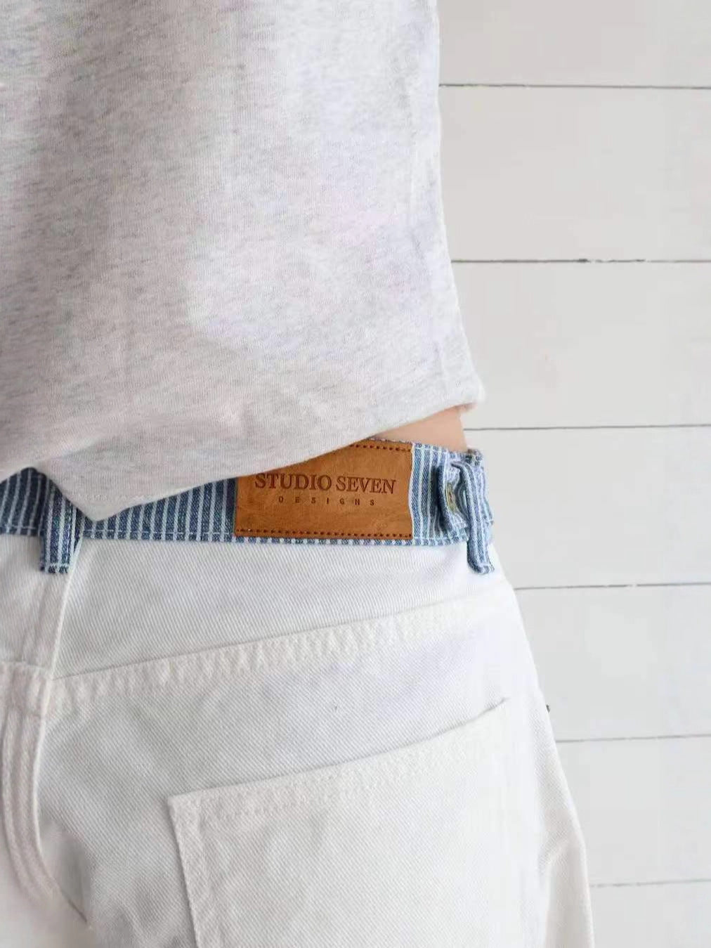Women's High-Waisted Wide-Leg Denim Pants