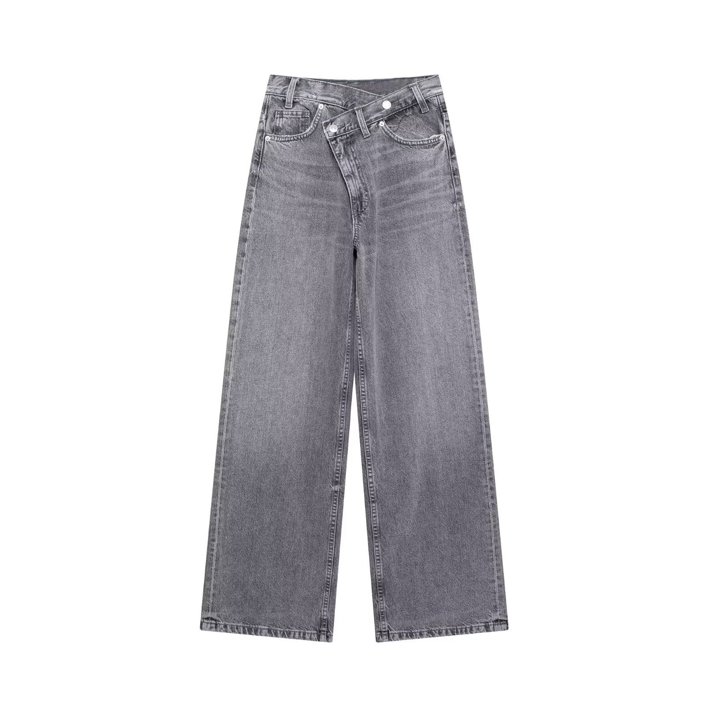 Women's High-Waisted Wide-Leg Jeans