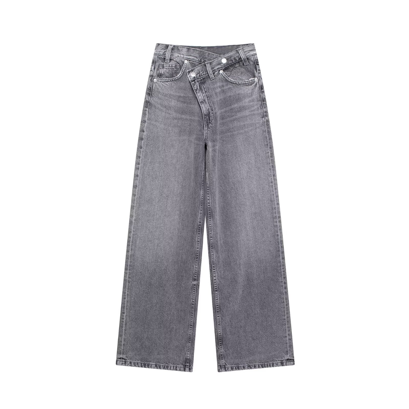 Women's High-Waisted Wide-Leg Jeans