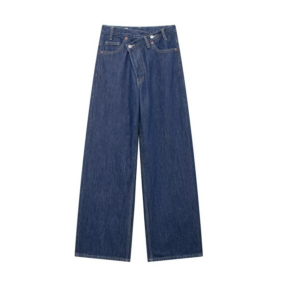 Women's High-Waisted Wide-Leg Jeans