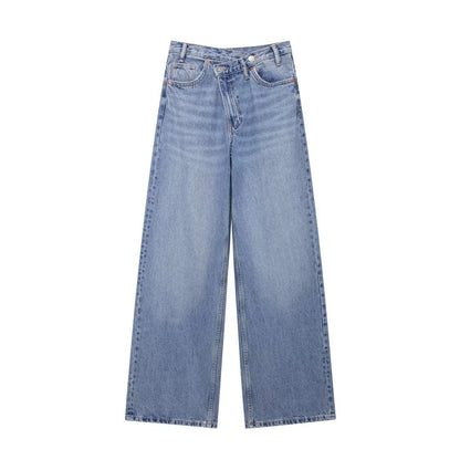 Women's High-Waisted Wide-Leg Jeans