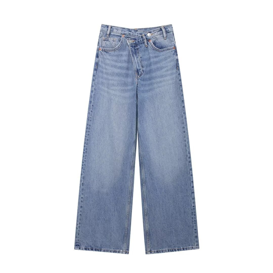 Women's High-Waisted Wide-Leg Jeans