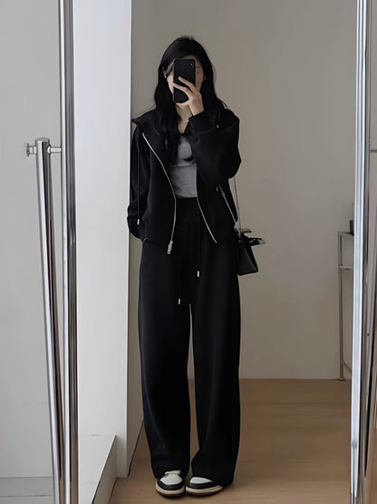 Women's Hooded Sweatshirt and Pants Casual Set