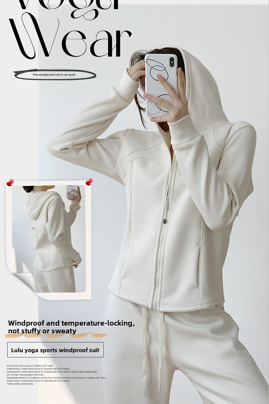 Women's hooded windproof set