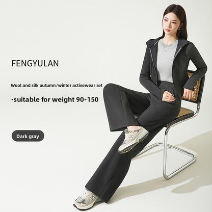 Women's Hooded Wool Blend Tracksuit