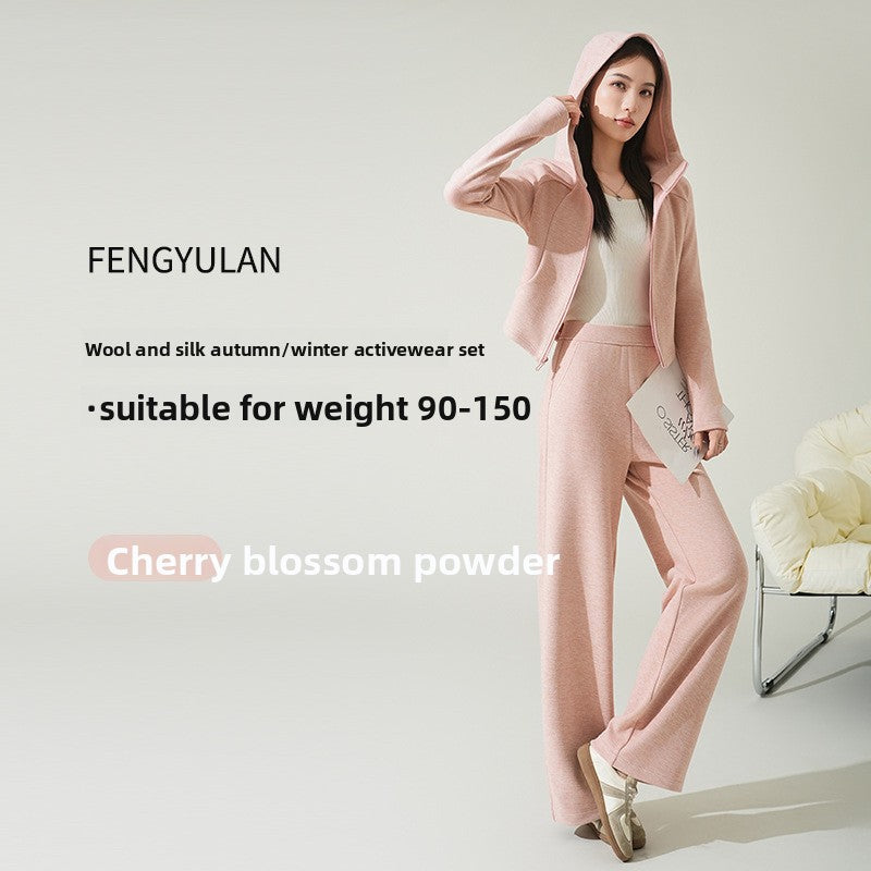 Women's Hooded Wool Blend Tracksuit